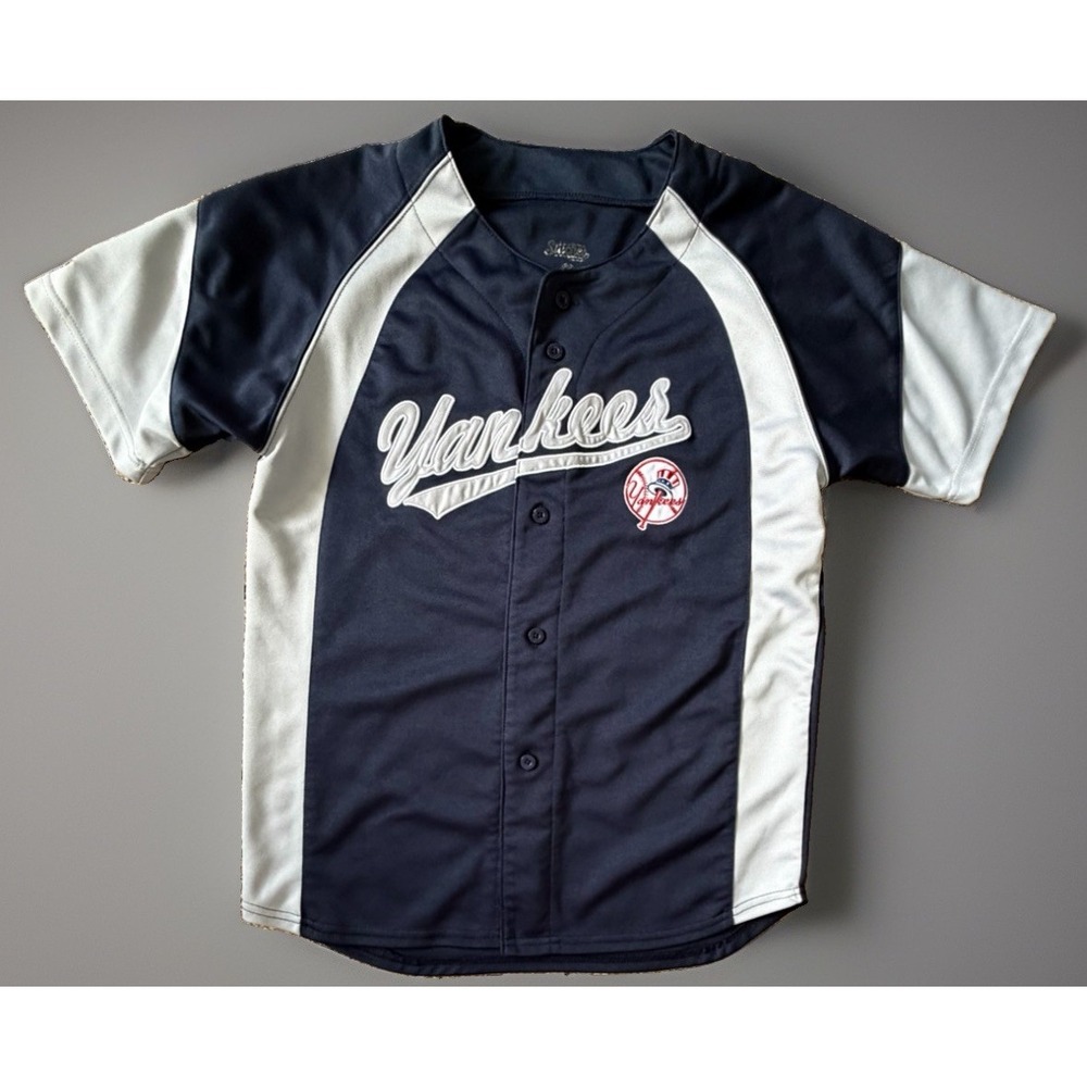 New York Yankees Stitches Jersey Baseball MLB Embroidered Logo Youth Large JBHS